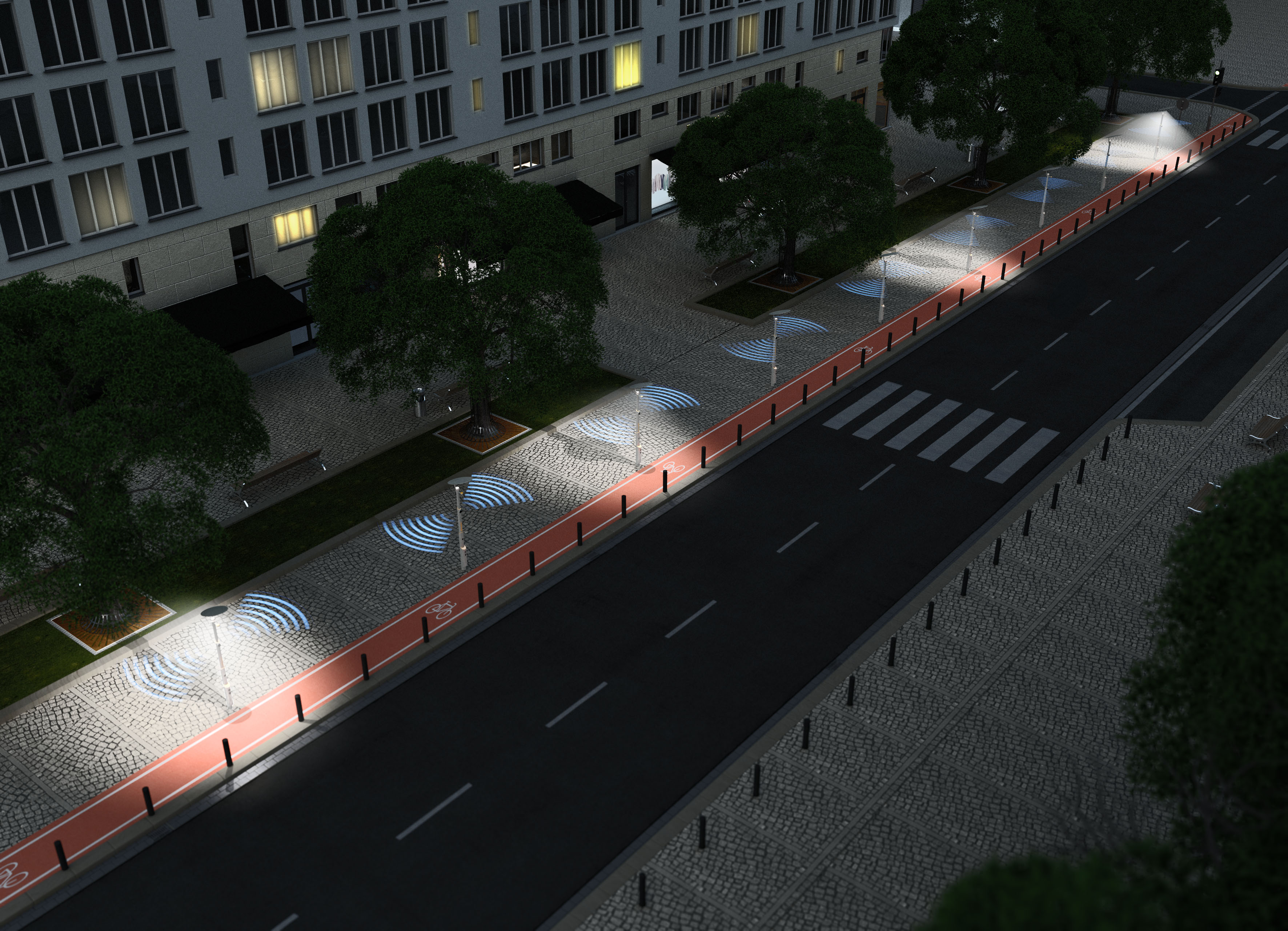 Какая улица света. Уличное освещение города. Освещение уличное визуализация. Городское освещение улиц. Умное уличное освещение.