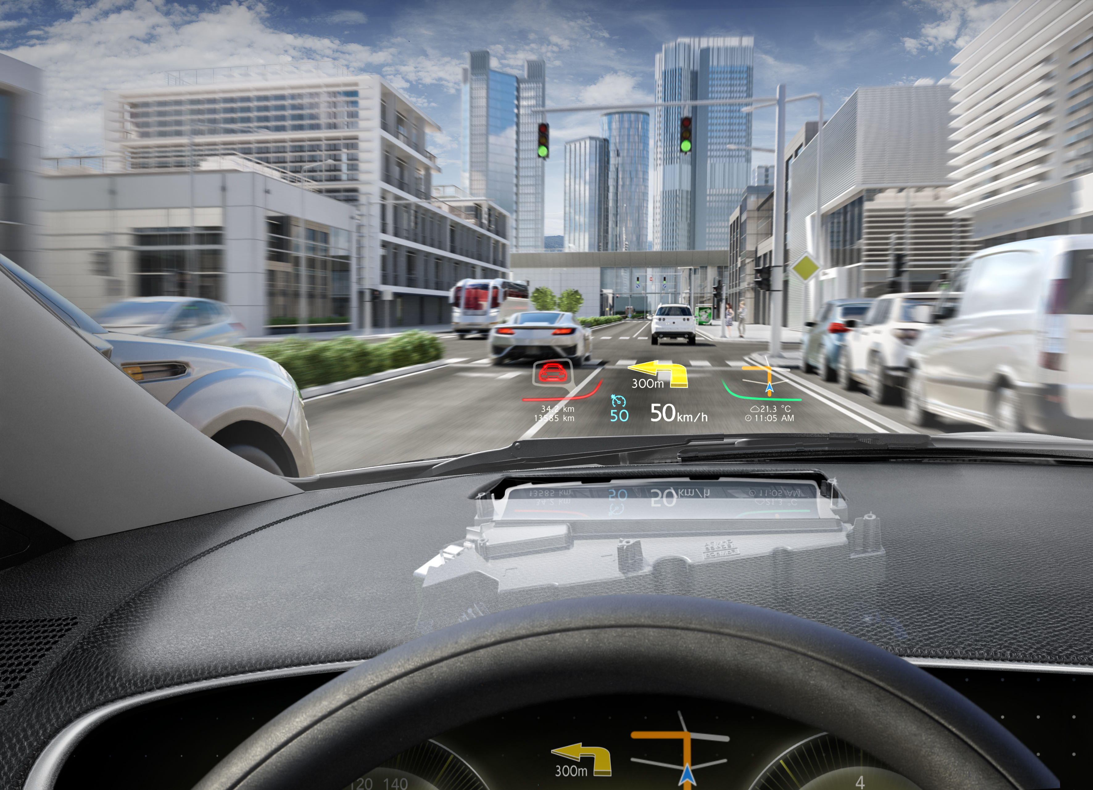 Continental Head-Up Display with DMD Technology Goes into