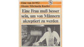 A report from the in-house employee magazine conti intern from December 1988: "A woman has to be better to be accepted by men."