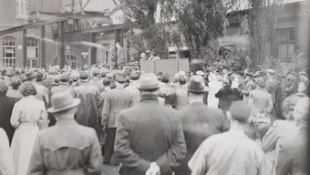 A company meeting at the Vahrenwald location in 1950. 