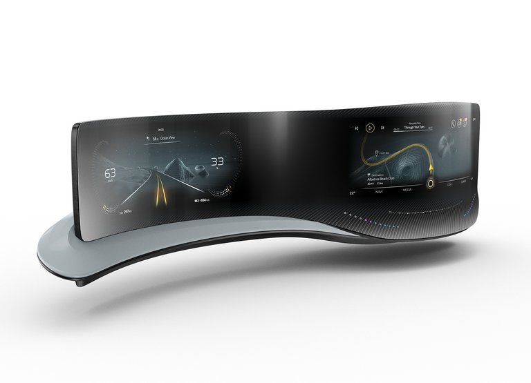 Curved Plastic Lens Multi-Display