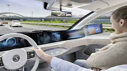 Continental Display with Private Mode Entertains Passengers and Reduces Driver Distraction