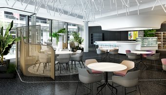 Neue Continental-Unternehmenszentrale, Caféteria