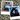 Collage aus zwei Polaroids auf Kieseluntergrund, die einen Laptop auf einem Hotelzimmertisch und eine Frau beim Paragliden zeigen