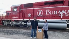 All aboard! Conti employee rides the rails to spread holiday cheer