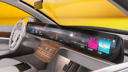 Continental zeigt gebogenes Display mit unsichtbarem Bedienfeld und Innovation zur Fahreridentifikation